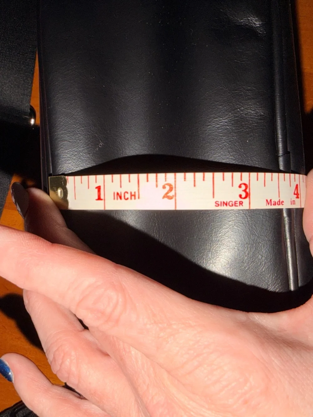 Andar The Waymaker Full Size Leather Crossbody Black Luxe Minimalist Bag - Picture 14 of 16